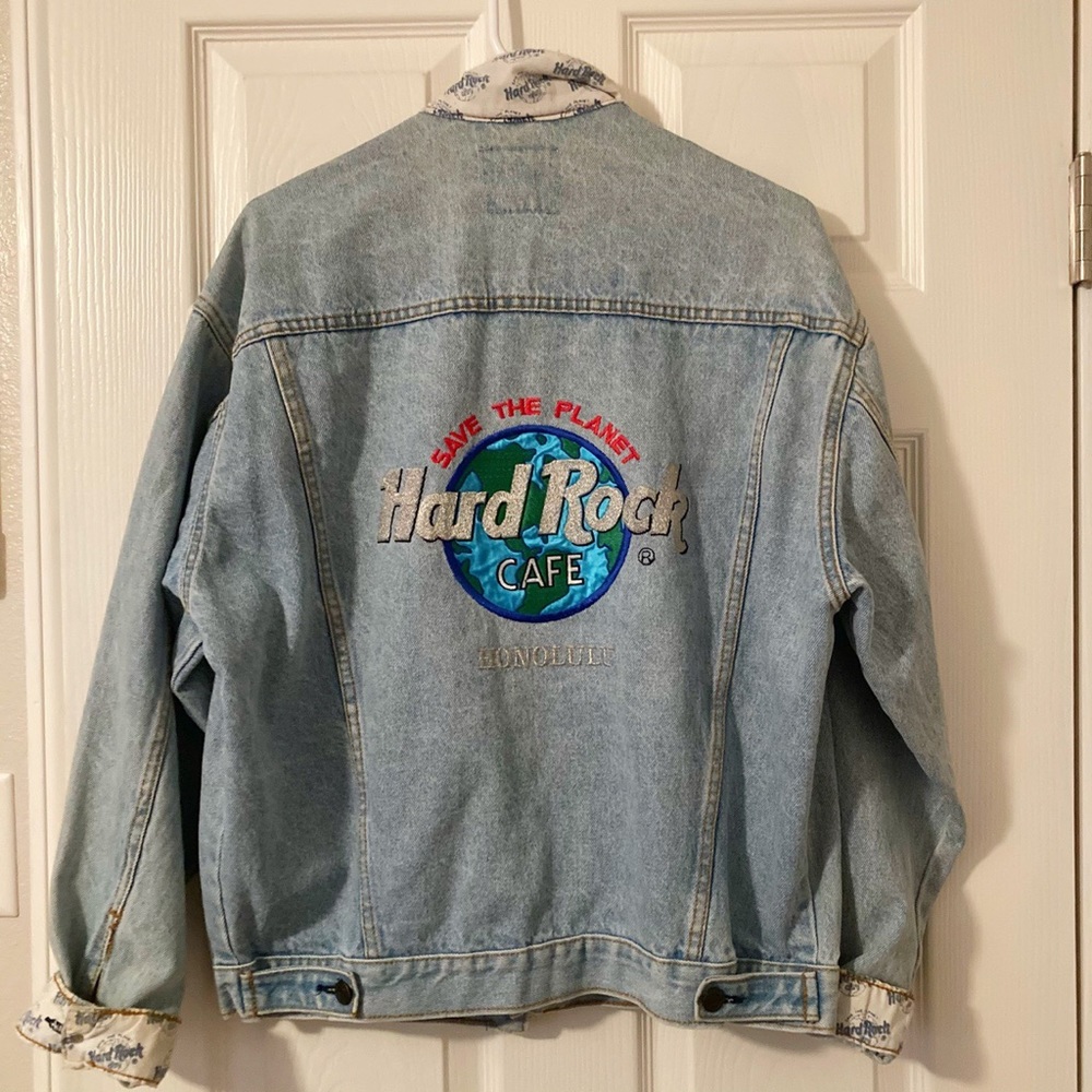 Vintage Hard Rock Honolulu Denim Jacket 🤘